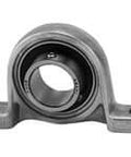 Single KP006 Pillow Block Bearing 30mm I.D. Extra-Narrow Inner Ring Width Set-Screw Locking M10 Bolt Light-Duty Zinc Die-Cast Housing