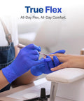 Manicure with Nitrile Exam Gloves Dark Blue Large Disposable Latex Free Food Safe 100 Count