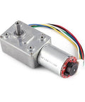 Gear Reduction Motor, DC 12V High Geared Motor Reduction Motor with Encoder Srong Self Locking, Motor Worm, with Stable and Performance(40RPM)
