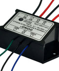 Forward and Reverse Relay Module for Motor/Linear Actuator in compact black case with labeled wires and ports