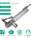 Reciprocating Linear Actuator With Adjustable Telescopic Rocker Arm Heavy Duty Gear Motor DC 24V Speed Controller and Regulation Adapter