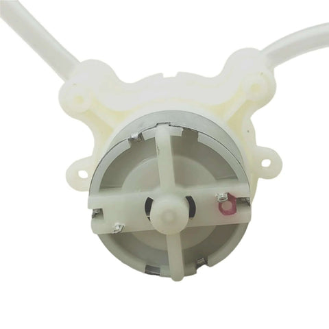 Front view of DC 5V micro peristaltic pump small flow metering self-priming pump for pumping oil machine or hand sanitizer
