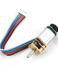 DC 6V 2W Micro Speed Reduction Motor Mini Motor with Magnetic Coded Disc Hall Encoder (70RPM) front view
