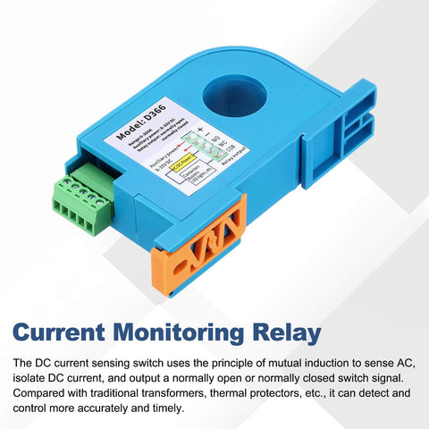 Compact DC Current Switch 8 To 35V 0 To 300A Sensing Relay With Adjustable Normally Open Or Normally Closed Output D366 in blue.
