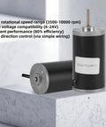 DC Motor, 6V/12V/24V 3500-8000RPM High Speed CWCCW Permanent Magnet DC Motor 31ZY High Power DC Carbon Motor for DIY
