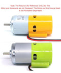 Image showing DC motors with orange and green protective dust covers for DC motors Type B, highlighting compatibility with 775 to 895 models.