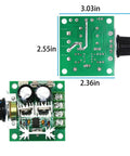 12V 30W Permanent Magnet DC Motor, 3000RPM High Speed CW/CCW Electric Gear Motor for DIY Generator and 12V-40V 10A PWM DC Motor Speed Controller Fan Controller with Knob-High Efficiency showing front circuit board view
