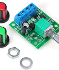 2pcs PWM Low Voltage Motor Speed Controller DC 1.8V 3V 5V 6V 12V 2A 1803BK 1803B Adjustable Driver Switch with knobs