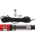 DC Pump Large High Battery Solar Brass Motor Floating Impeller S455 DC48V with cable and connector, front view