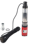 DC Pump Large High Battery Solar Brass Motor Floating Impeller S455 DC48V, showing red base, cable, and metal connector.