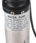 Label on DC Pump Large High Battery Solar Brass Motor Floating Impeller S455 DC48V showing specifications and wiring details.