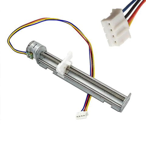 DC 5V 9V 12V Two Phase Four Wire Stepper Motor Linear Rail Kit with 90mm Stroke Lead Screw and Connector