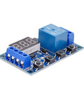Two Pack DC 6 To 30V Timer Relay Module With Programmable Delay, Cycle Timer, LED Display, 5V Micro USB Power, compact device