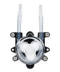 Front view of Peristaltic Pump, DC12V Mini Peristaltic Pump for Laboratory Bioengineering G528 32x23mm(3 * 5) with transparent tube connectors