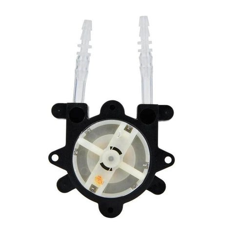 Front view of Peristaltic Pump,DC12V Mini Peristaltic Pump for Laboratory Bioengineering G528 32x23mm(3 * 5) with transparent tubing