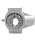 Front view of 1-1/2 Inch Accu-Loc Kanigen-Plated Single-Row Ball Bearing Wide Slot Take-Up Unit with RF Double-Lip Contact Seal
