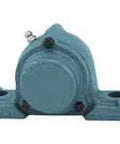 Front view of 65 mm Set Screw Pillow Block Bearing Single Unit with Closed Cast Iron Housing and Cover, Sealed Ball Insert Mounted Unit