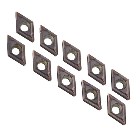 10 Pack DCMT070204-SM carbide indexable inserts for lathe turning and milling pro grade precision for stainless steel