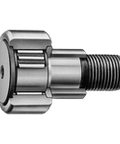 Eccentric collar metric cam follower CFE6BUUR single bearing with hex head stud and crowned outer ring in high carbon steel.