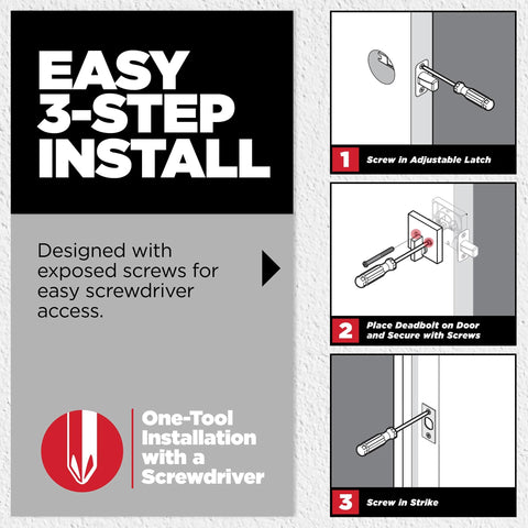 Installation guide for 660 Deadbolt Lock Matte Black Single Cylinder With Keyed Exterior Front Entry For Exterior Doors Featuring SmartKey Rekey Security And Pick Resistant Mechanism For Enhanced Home Security And Easy Rekeying