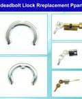 Ultimate 120 Piece Deadlock Plug Retainer Clips Kit For Kwikset And Schlage Locks with keys and lock cylinder parts.