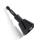 Pro Grade Deburring External Chamfer Tool With Tungsten Carbide Blades, 3 16th to 1 Inch Range, black hex shank drill bit