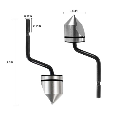 Deburring Countersink Tool Set For Metal Wood And Plastic, Pro Grade Precision Hand Reamer With 90 Degree Chamfering And Burr Removal, Sharp M2 High Speed Steel Blade, Diameter Range One To Sixteen Point Five Millimeters, Ergonomic Handle.