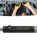 Tubing Deburring And Flaring Tool For Brake Lines Three Sixteenth To One Half Inch Hand Reamer, shown with mechanic usage.