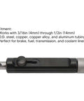 Tubing Deburring And Flaring Tool For Brake Lines Three Sixteenth To One Half Inch Hand Reamer shown with material compatibility