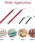 Pro Grade Reaming Pen For Replacement With Heat Treated Blades And Black Oxide All Metal Design 360 Degree Rotary Head Deburring Tool
