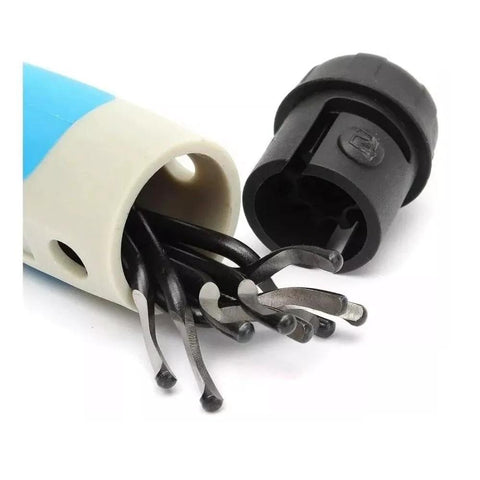 Heavy Duty Deburring Tool With 10 S10 High Speed Steel Blades Internal Blade Storage In The Handle Ergonomic Grip Model NG8150