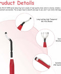 Image of Pro Grade Reaming Pen For Replacement With Heat Treated Blades And Black Oxide All Metal Design 360 Degree Rotary Head Deburring Tool.