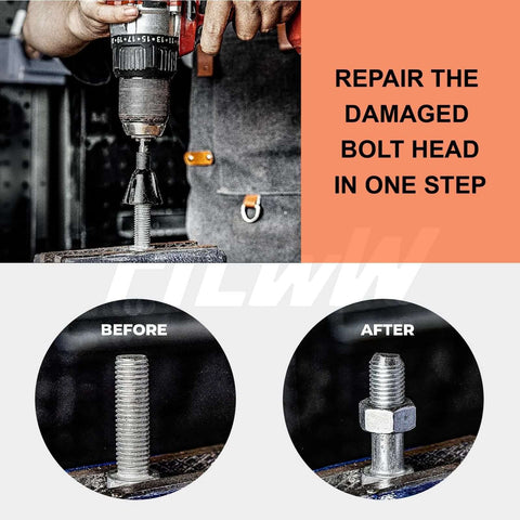 Pro Grade Deburring External Chamfer Tool With Tungsten Carbide Blades, 3 16th to 1 Inch Range, repairing bolt with drill