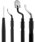 All In One Deburring Tool With Four Built In Blades Fine Tip Knife Narrow And Wide Curved Blades And Chamfer Reamer