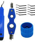 All In One Deburring Tool Kit With 11 High Speed Steel Blades And Storage Handle Includes 2 Copper Pipe Cleaners And Reamer Set Burr Remover Hand Tool For Wood Aluminum Copper And Plastic