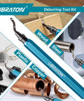 Deburring Tool Kit With 11 High Speed Steel Blades And 360 Degree Rotary Head for metal, plastic, wood, and copper surfaces