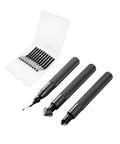 Deburring Tool Kit With 12 HSS Rotary Blades For 3D Printing Resin And Metal Finishing Includes Two Submerged Hand Reamers And Ten Spare BS1010 Blades For Precise Tubing And Part Deburring Pro Grade Quality