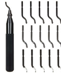 Versatile Deburring Tool Kit Pro Grade With 15 Replaceable High Speed Steel Blades For Three D Printing Resin Plastic Metal Copper And PVC Pipes Includes Storage Case And Three Blade Models BK3010 BS1018 BS1010