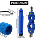 All In One Deburring Tool Kit With 11 High Speed Steel Blades And Storage Handle Includes 2 Copper Pipe Cleaners And Reamer Set Burr Remover Hand Tool For Wood Aluminum Copper And Plastic with dimensions shown
