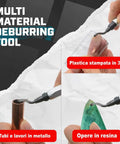 Deburring Tool With Micro Polished Anodized Handle And 11 HSS Blades For Metal Edges PVC Copper And 3D Printed Parts in use