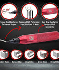 Deburring Tool With Swivel Head And 11 Blades Plus 2 Countersink Hand Reamers For Metal Plastic PVC Copper Resin And 3D Printed Edges