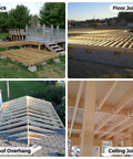 Installation of ✝️ 20 Pcs 2x10 Joist Hangers,20 Gauge Metal Face Mount Joist Hanger, Lu210 Joist Hangers Galvanized, Hurricane Ties for Rafter