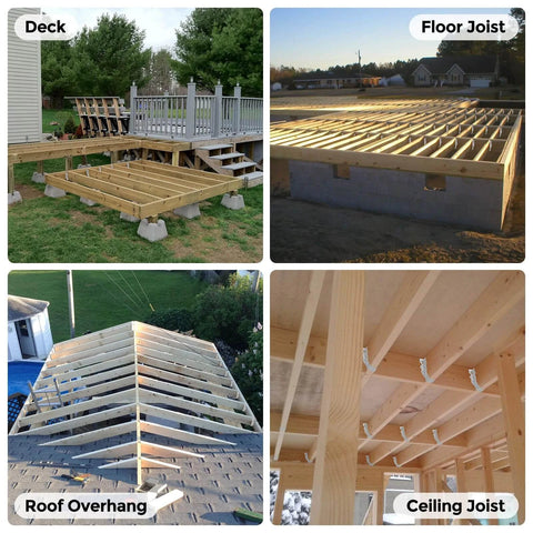 ✝️ 25 Pcs 2x6 Joist Hangers,20 Gauge Metal Face Mount Joist Hangers, Lu26 Joist Hanger Galvanized, Hurricane Ties for Rafter, Rafter Brackets 2x6 for Deck,Floor,Roof Overhang and Ceiling Joist designed for smooth motion and stable alignment in use in construction.
