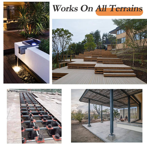 Adjustable Deck Support Pedestals 24 Pack Paver Leveling System DIY Friendly From One And Three Sixteenths Inches To Two And Three Eighths Inches For Raised Decks Sheds Pathways Greenhouse Floors Outdoor Foundations