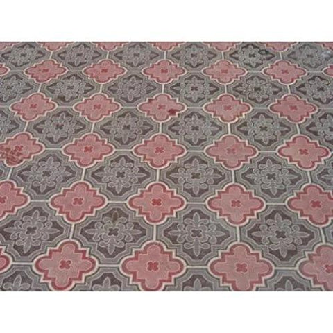 Patterned paver stones made with Pro Grade Paver Stone Mold PS 7119/3R For Concrete Pavers 8.5 By 8.5 By 1.75 Inches Thick 2.36 Inch Mold Wall
