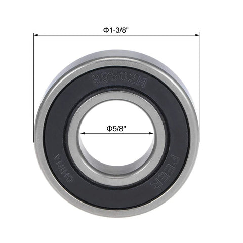 Deep Groove Ball Bearings With Five Eighth Inch Inner Diameter And One And Three Eighths Inch Outer Diameter Eleven Millimeter Bore Double Sealed
