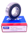 Deep Groove Ball Bearing 20x42x12 Mm Rubber Sealed 6004 2RSH C3 on box, made in Italy, close-up view.