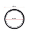 Deep Groove Ball Bearing 80x100x10mm Double Sealed Chrome Steel 6816-2RS Bearing front view with measurement labels