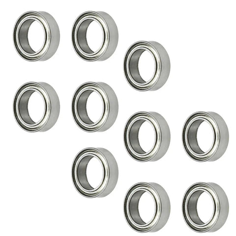 Deep Groove Ball Bearing 8x12x3.5mm Double Shield ZZ Pre Lubricated Carbon Steel Pack Of 10 for precision applications