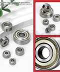 Deep Groove Ball Bearing Assortment Kit, 60 Pieces In 6 Sizes, Double Shield, Carbon Steel Bearings, Ideal for Voron Printer
